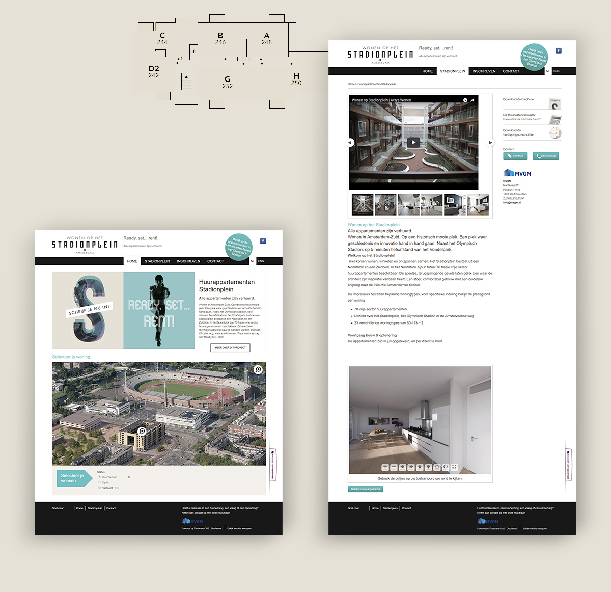 Homepage van een woningzoeker Bouwinvest projectwebsite - madebyQ.nl