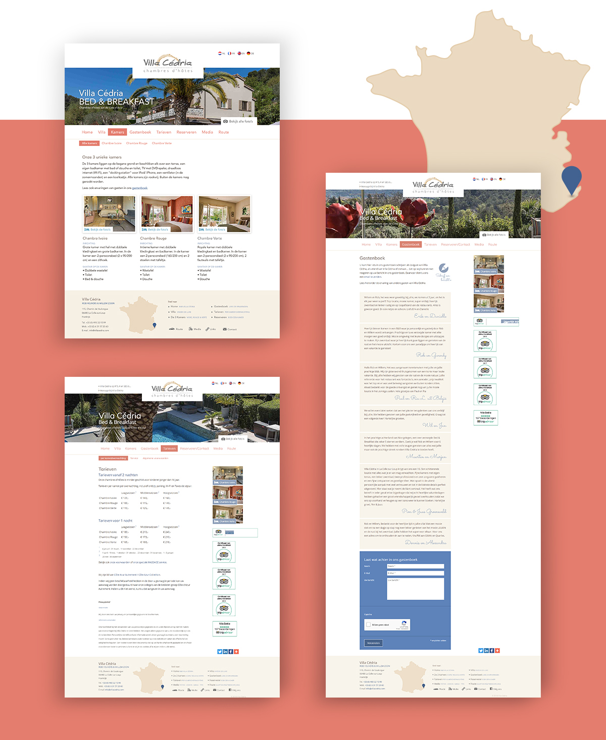 Webdesign Villa Cedria Webdesign Villa Cedria - madebyQ.nl